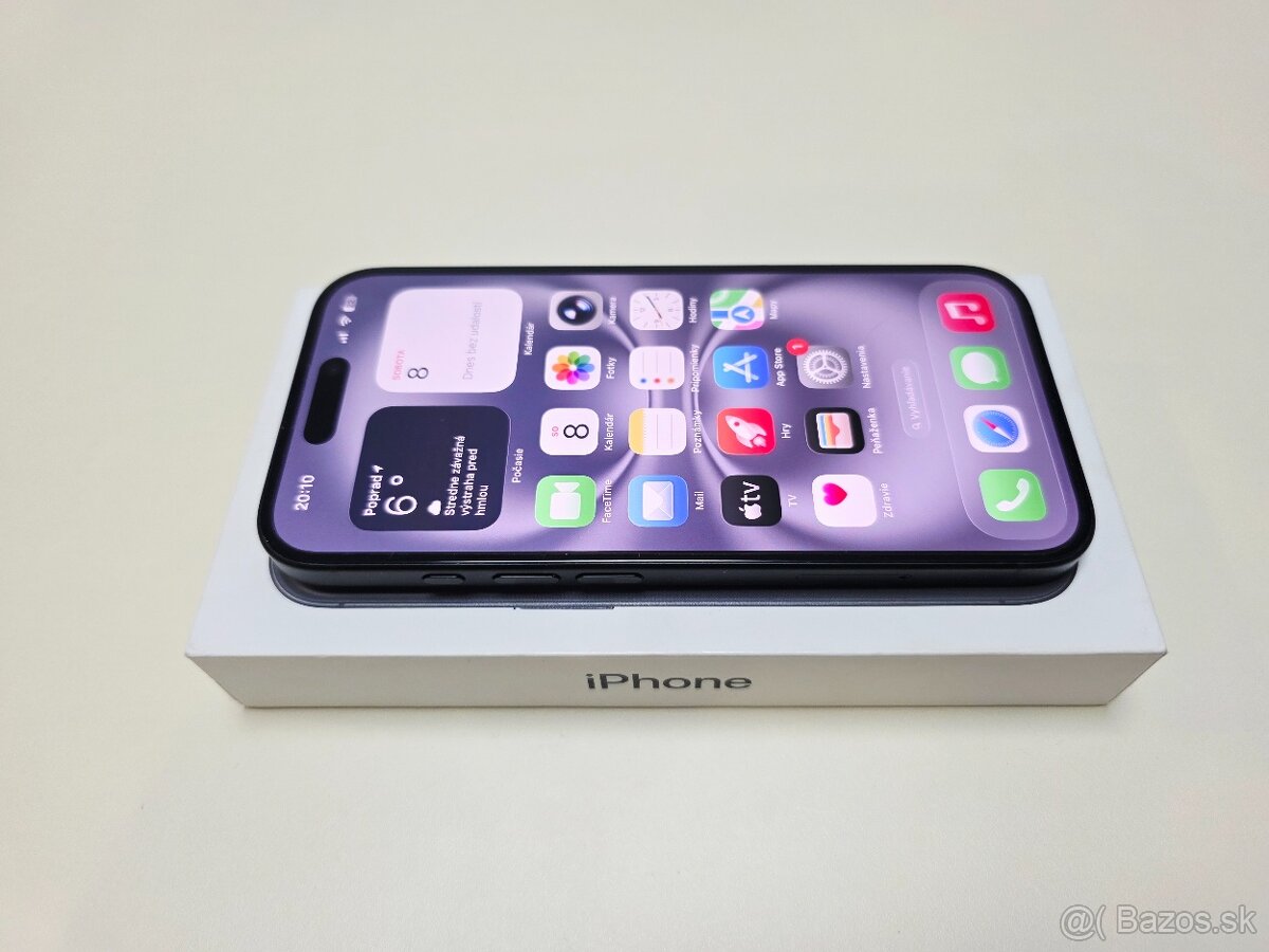 APPLE IPHONE 16 BLACK128GB ,BATERKA 100%,ZÁRUKA - 3