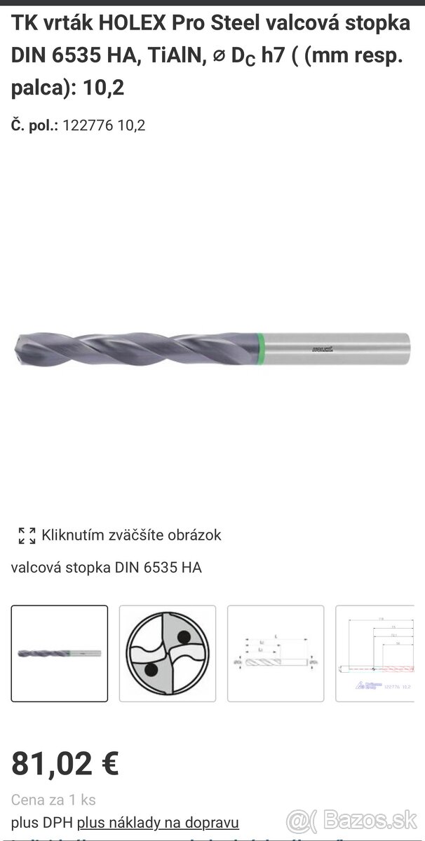 Frézy, vrtaky, zavitniky - 3