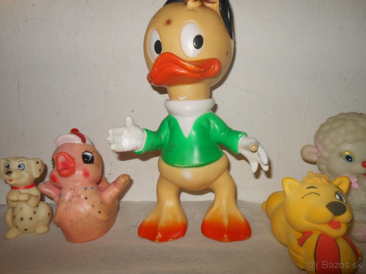 Starodávne gumenné pískacie hračky - 3