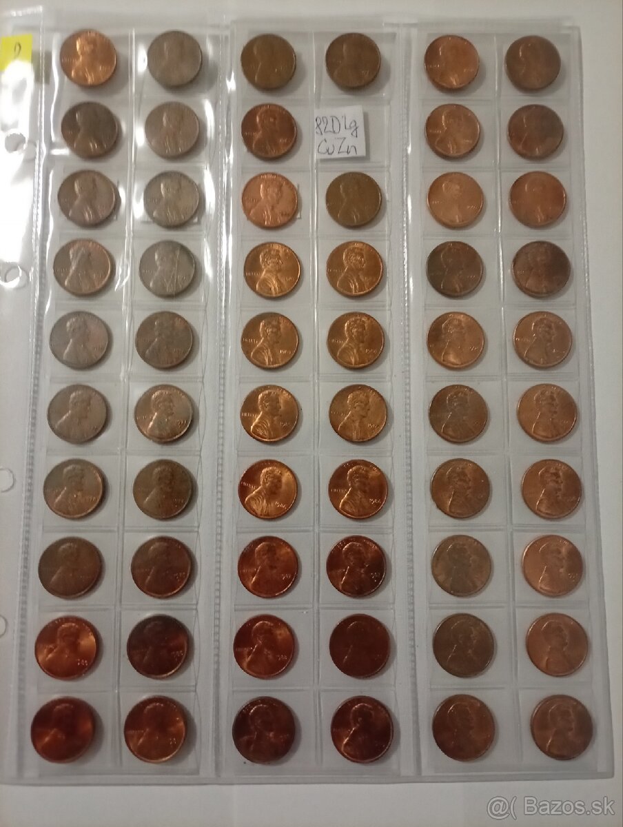 Mince USA jednocenty LINCOLN - 3