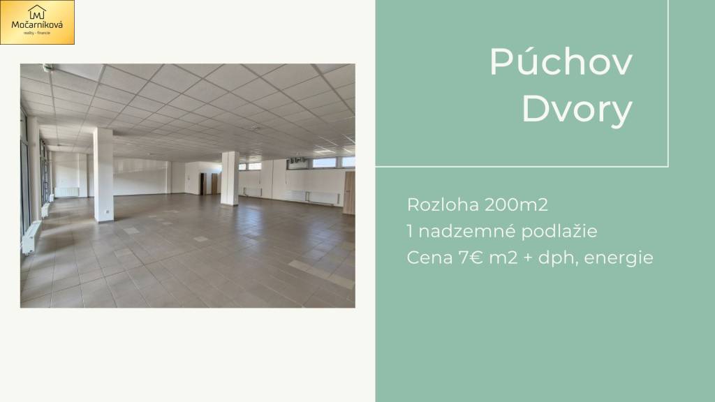 Komerčné priestory na prenájom 200m2 Dvory Púchov. - 3