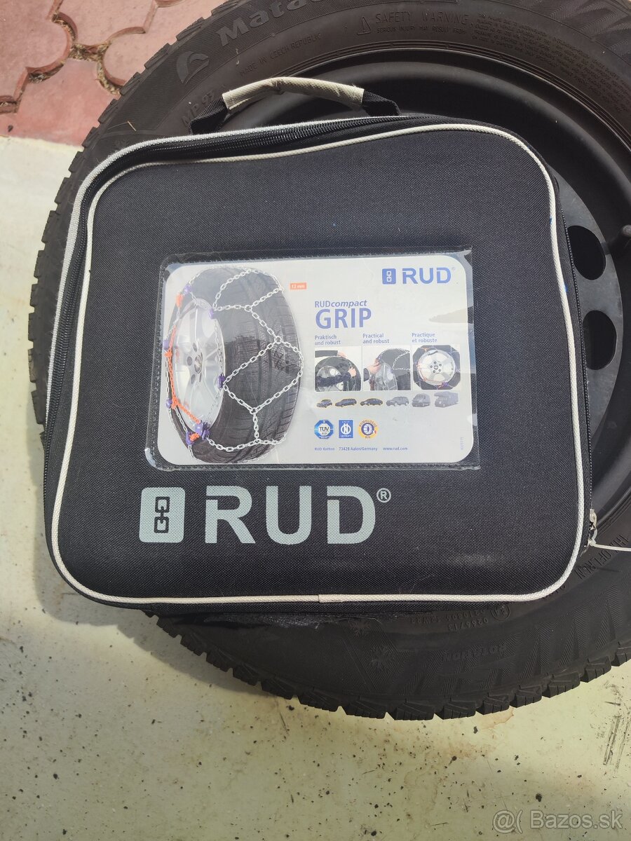 Zimné pneu 205/55/R16 91H + plech. disky+sneh. reťaze - 3