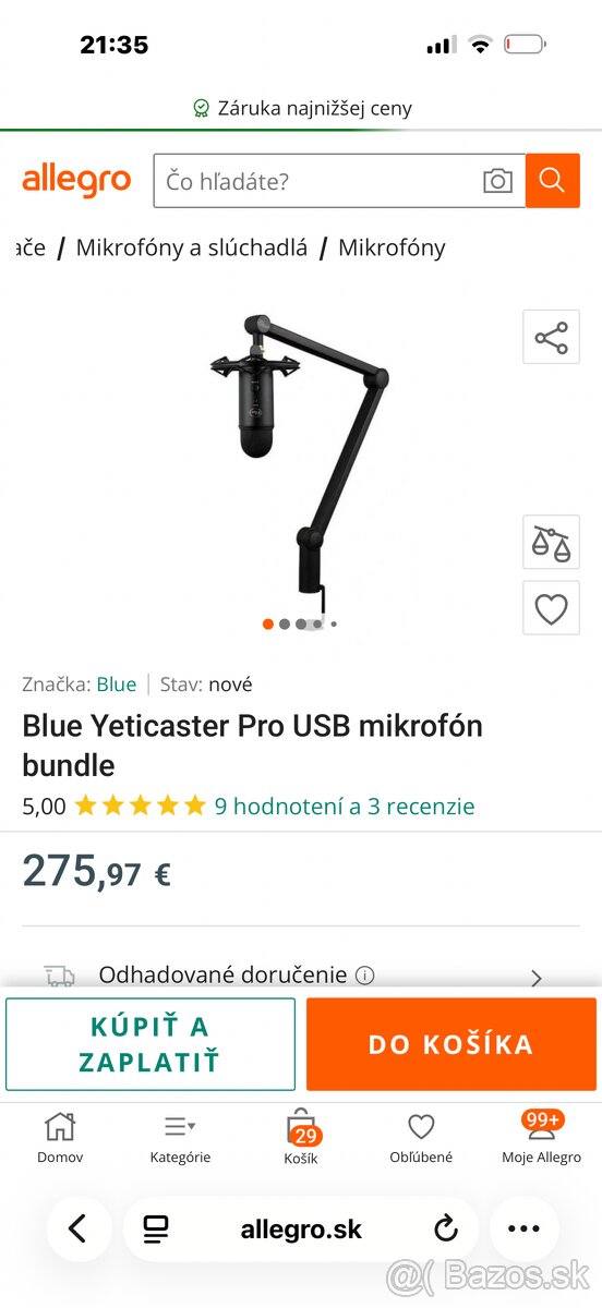 Yeti Blue Yeticaster Pro USB mikrofón bundle - 3