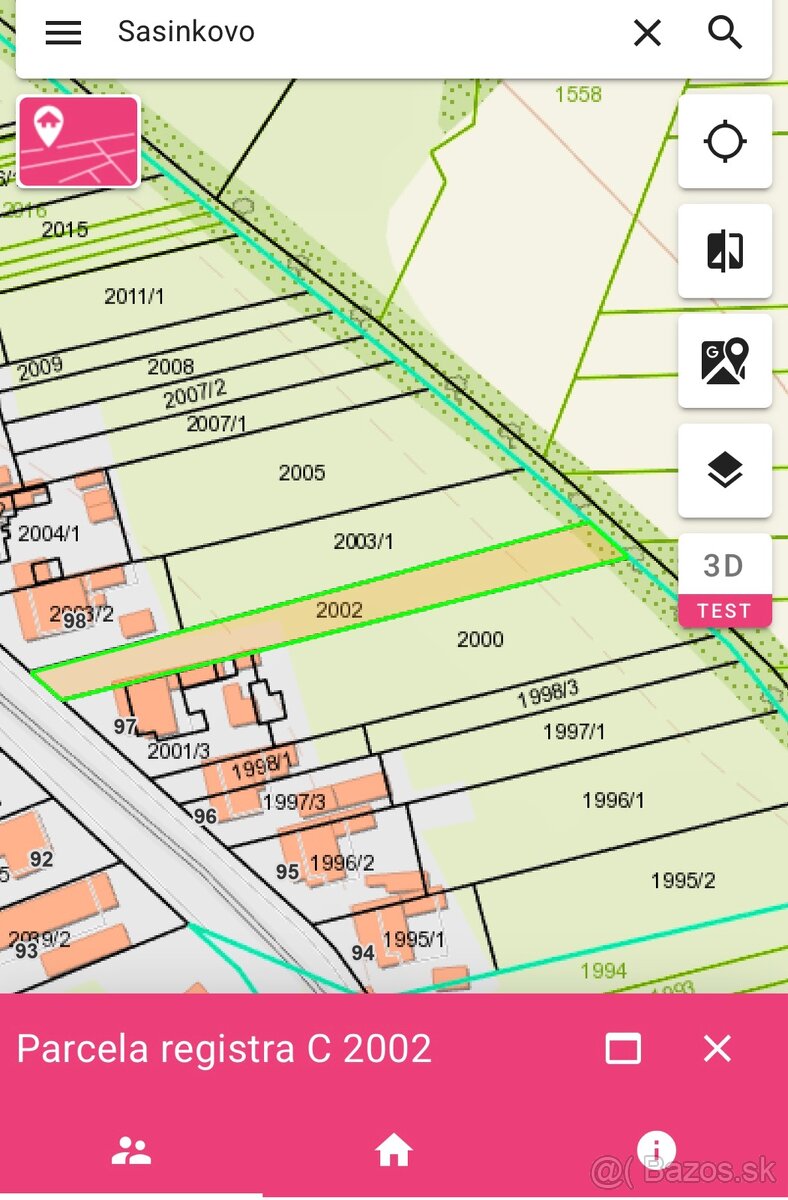 Predám Pozemok Sasinkovo - 3