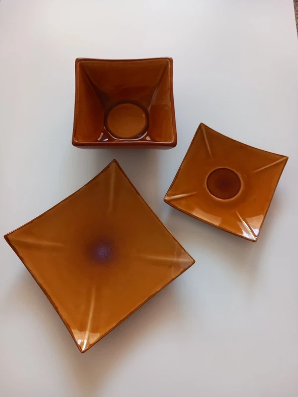 Staršia 3ks servírovacia sada po rodičoch, keramika-kamenina - 3