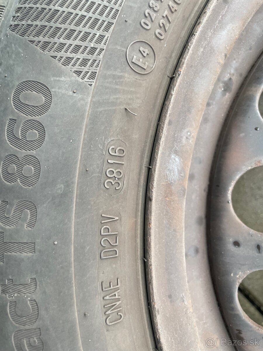 4 kusy - Plechové disky + zimmé pneumatiky - 3