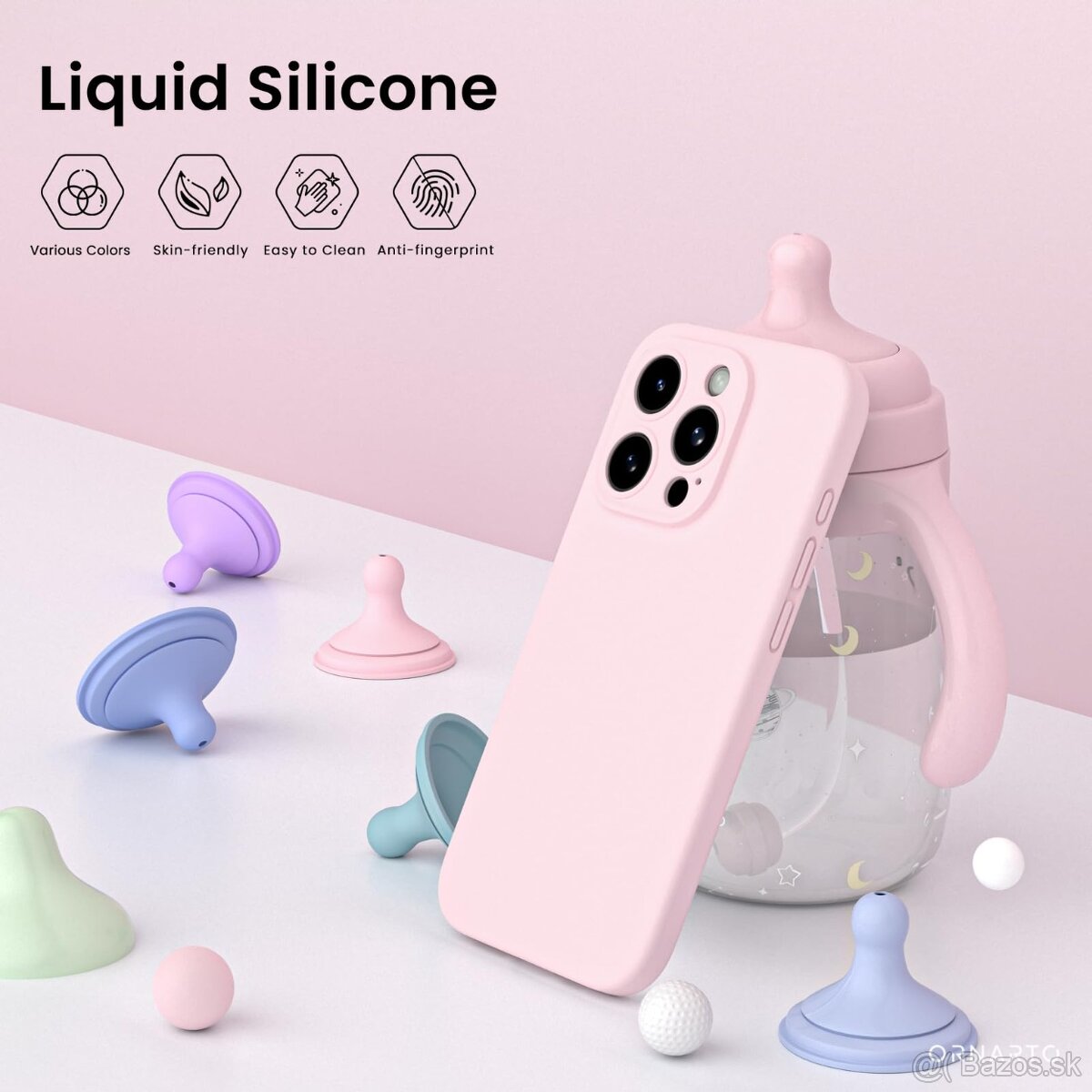 Puzdro kompatibilné s iPhone 15 Pro MAX 6,7" 2023, silikóno - 3