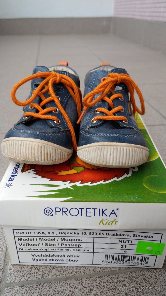 Protetika, celokožené kotníkové ortopedické topánky, veľ. 21 - 3