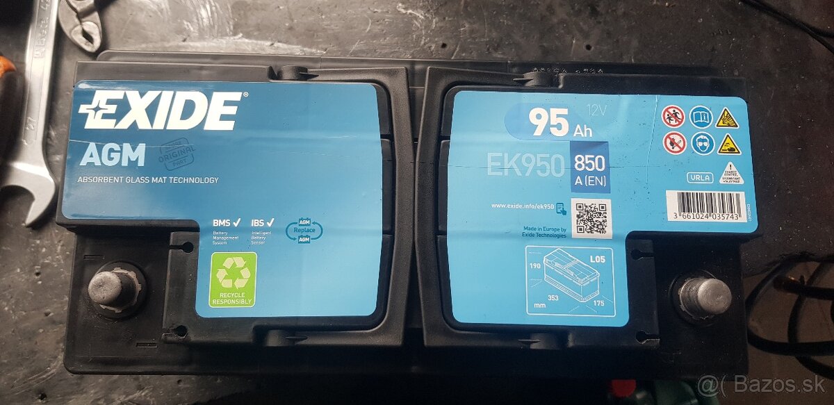 Varta 95ah AGM 850a 11/24 - 3