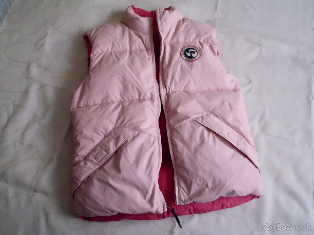 Napapijri dámska dievčenská obojstranná vesta perie S-M - 3