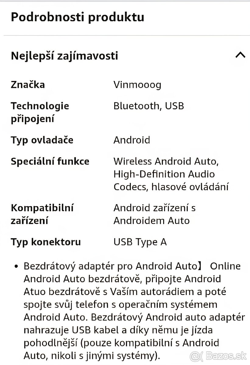 Bezdrôtový Android Auto adapter - 3