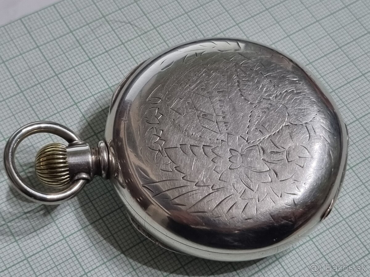 Veľké,strieborné vreckové hodinky. - 3