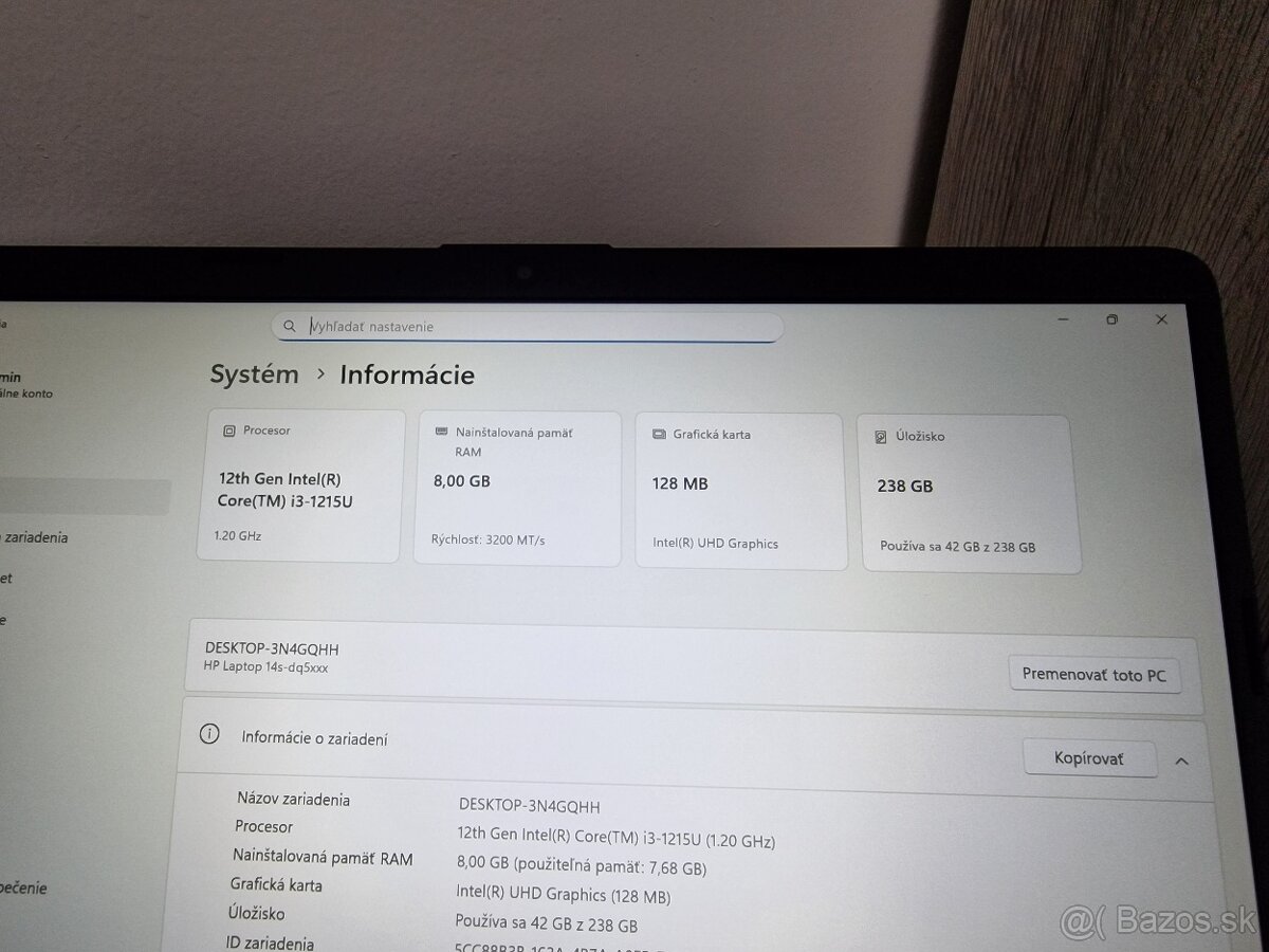 HP laptop 14s - 3