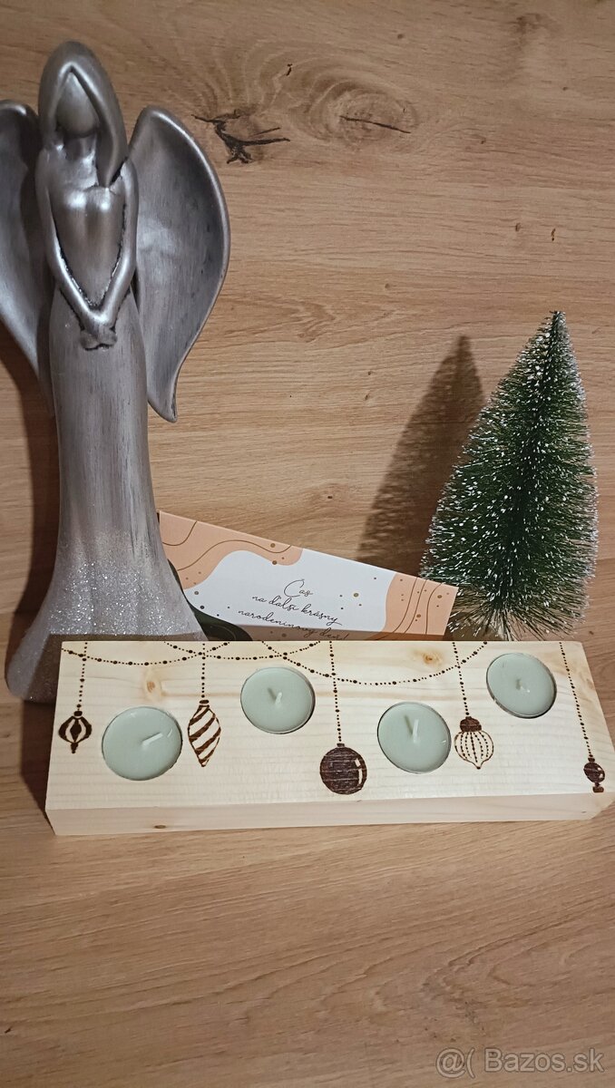 Vianočná dekorácia svietnik - 3