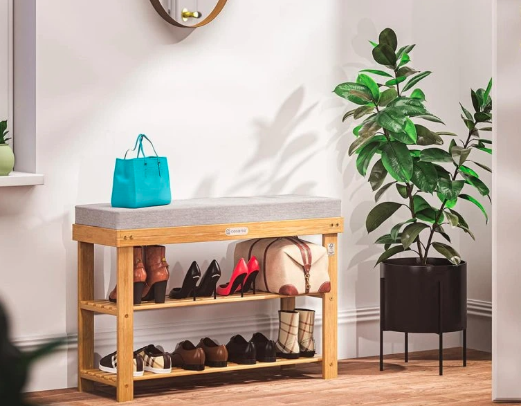 Botník na topánky 90x30x48cm - agát - nosnosť 160 kg - 3