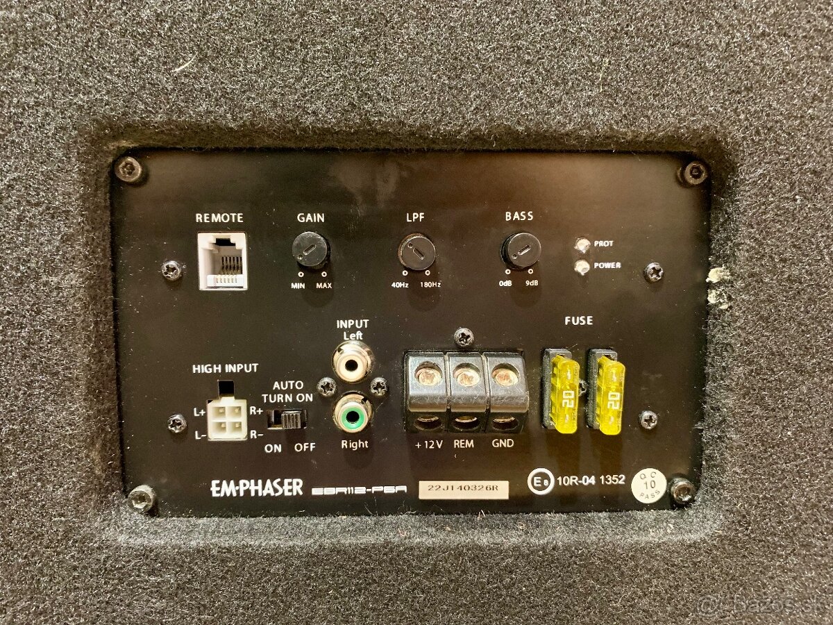 EM PHASER EBR112-P6A …. Subwoofer do autá (aktívny). - 3