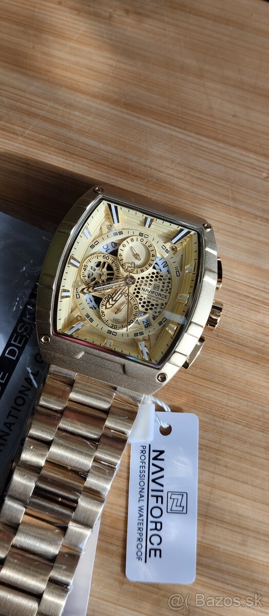 nejnovější model hodinek NAVIFORCE CHRONOGRAF GOLD - 3