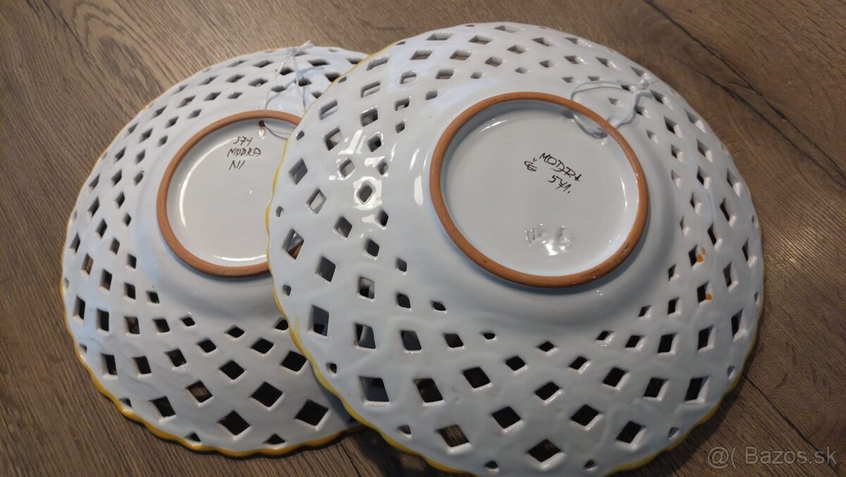 Moravská keramika, maľovaný tanier - 3