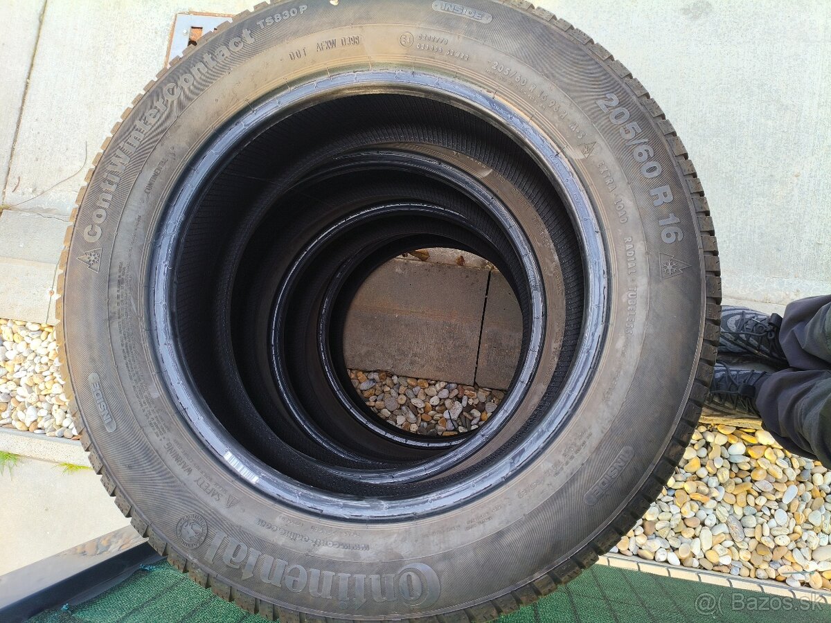 Jazdené zimné gumy - Continental 205/60 R16 96H - 3