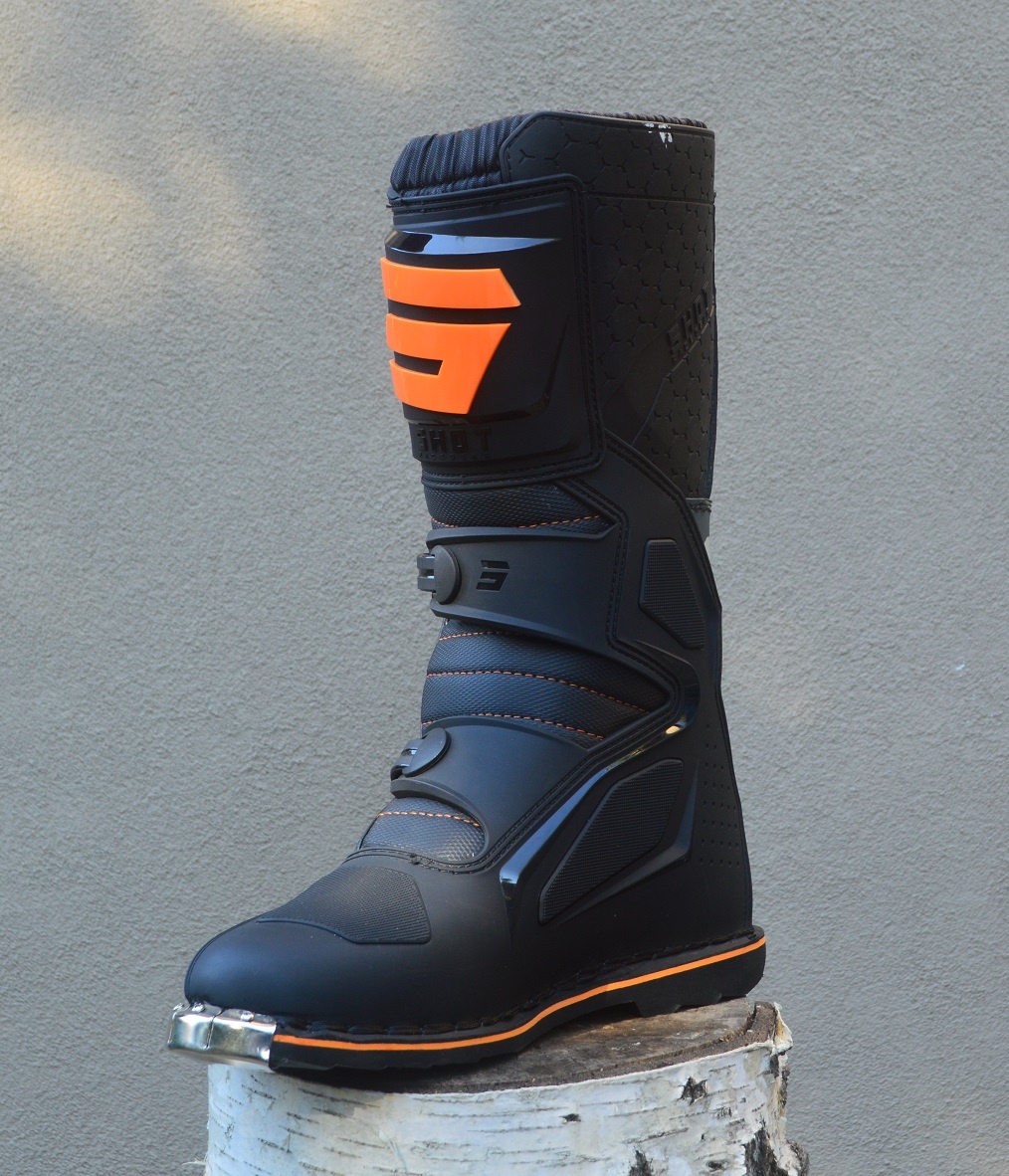 Predám mx sx čižmy SHOT camo sivé oranžové - 3