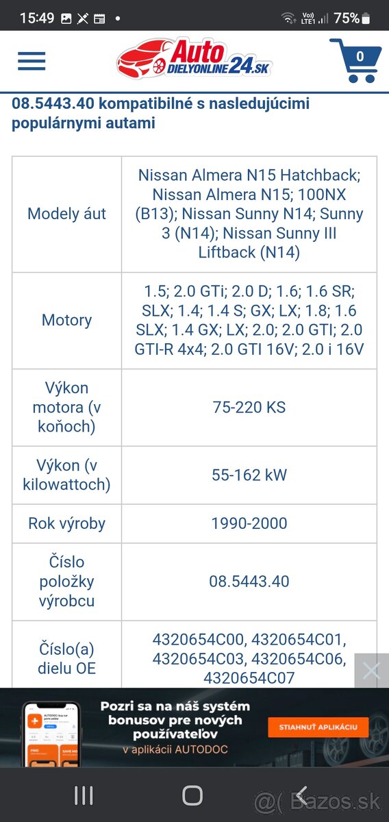 BREMBO 08.5443.40 Nisan - 3
