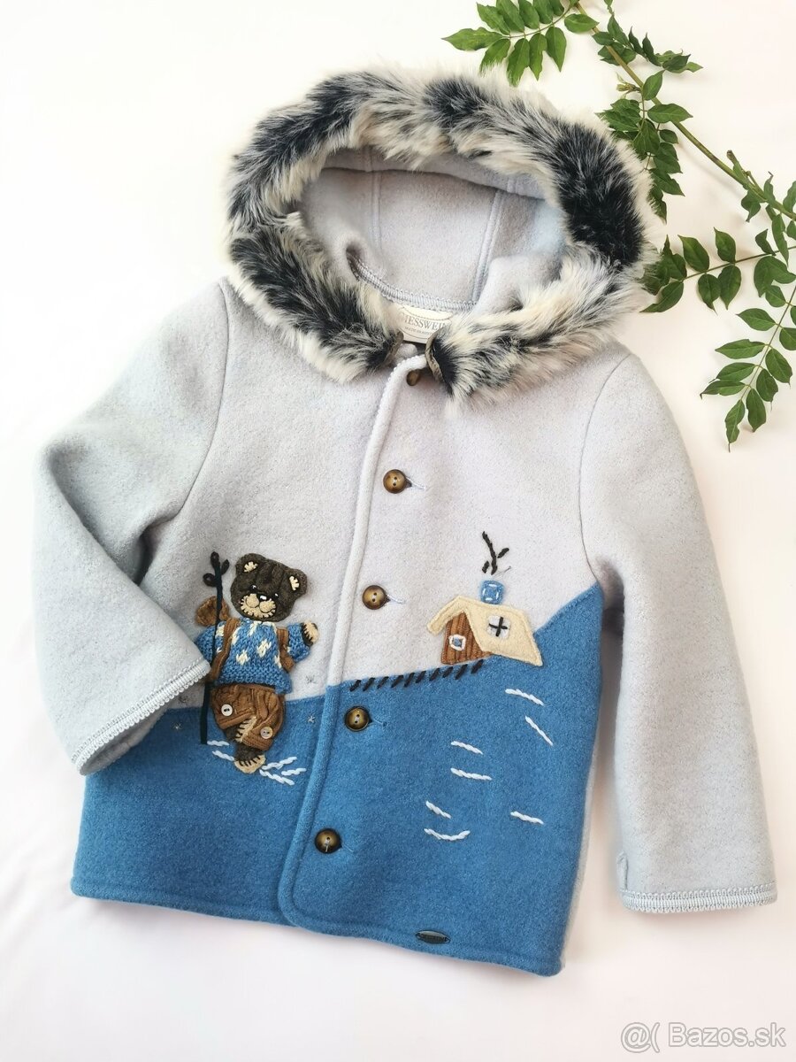 Giesswein-vlnenný kabátik veľkosť 110 - 3