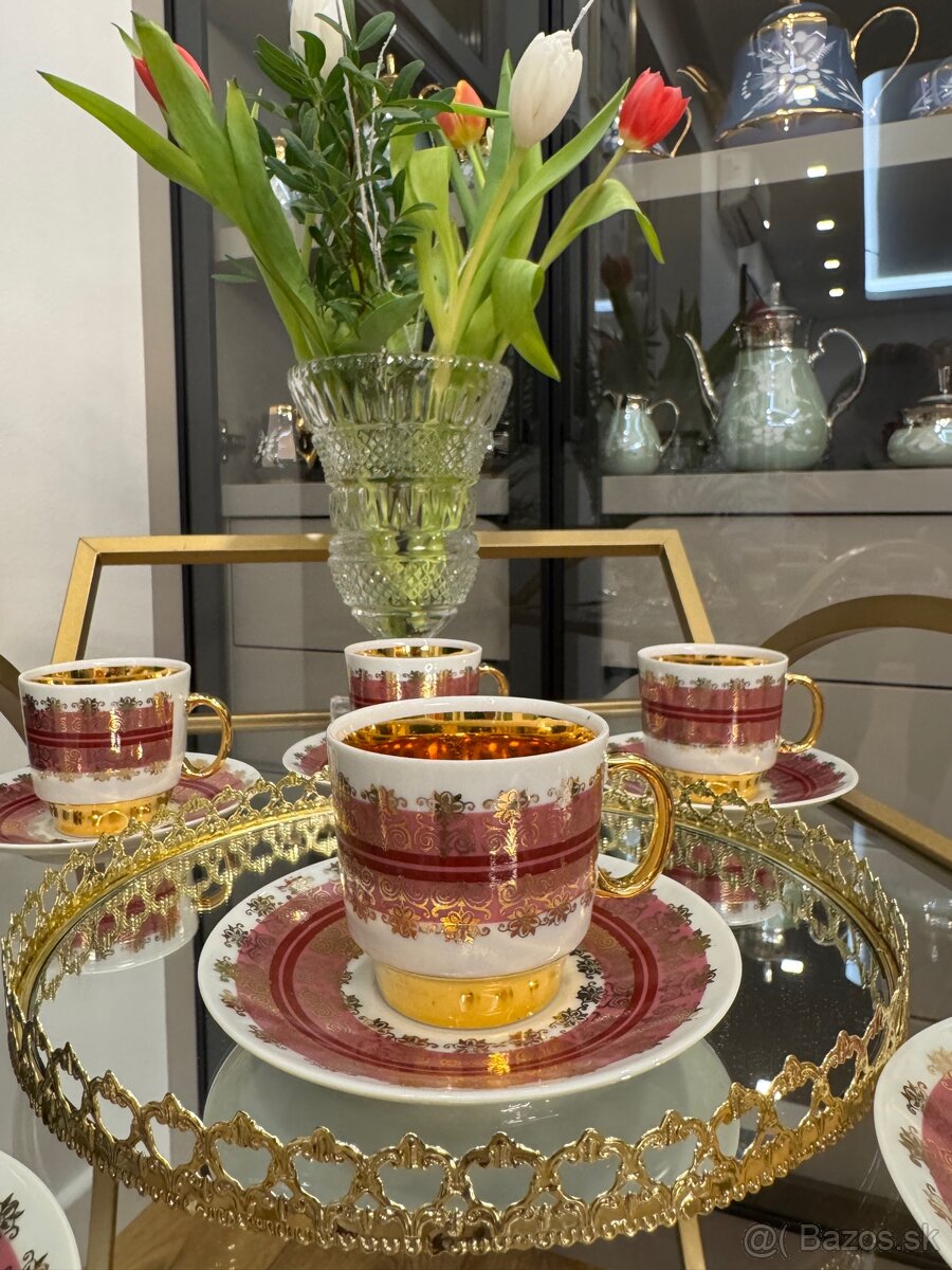 Retro šálky z luxusnej edície Chodov ČSSR ako nové - 3