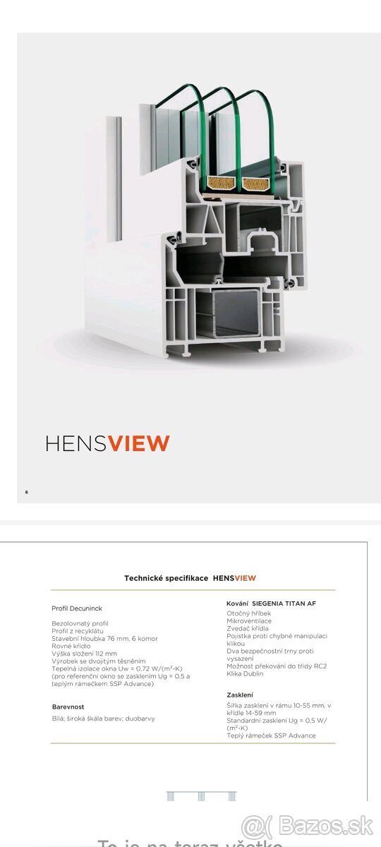 Plastové okno nové 225x86cm, tmavý dub - 3