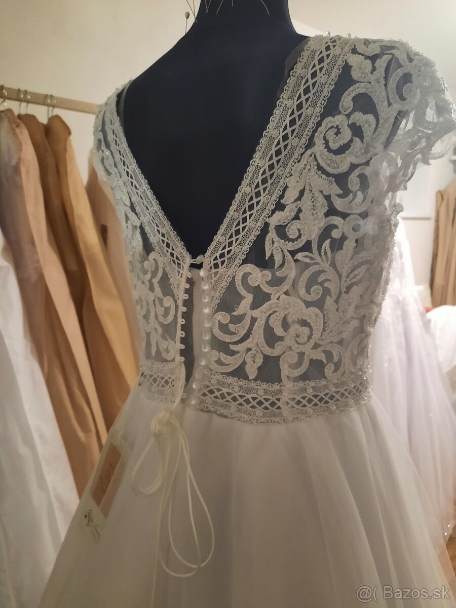 Svadobne šaty veľ.44 - 46 - 3