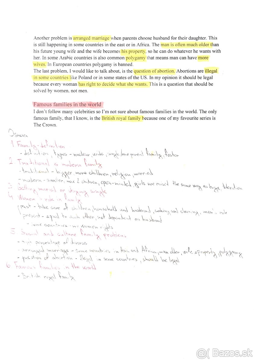 Maturitné témy z AJ/ Angličtiny (ústna skúška) - 3