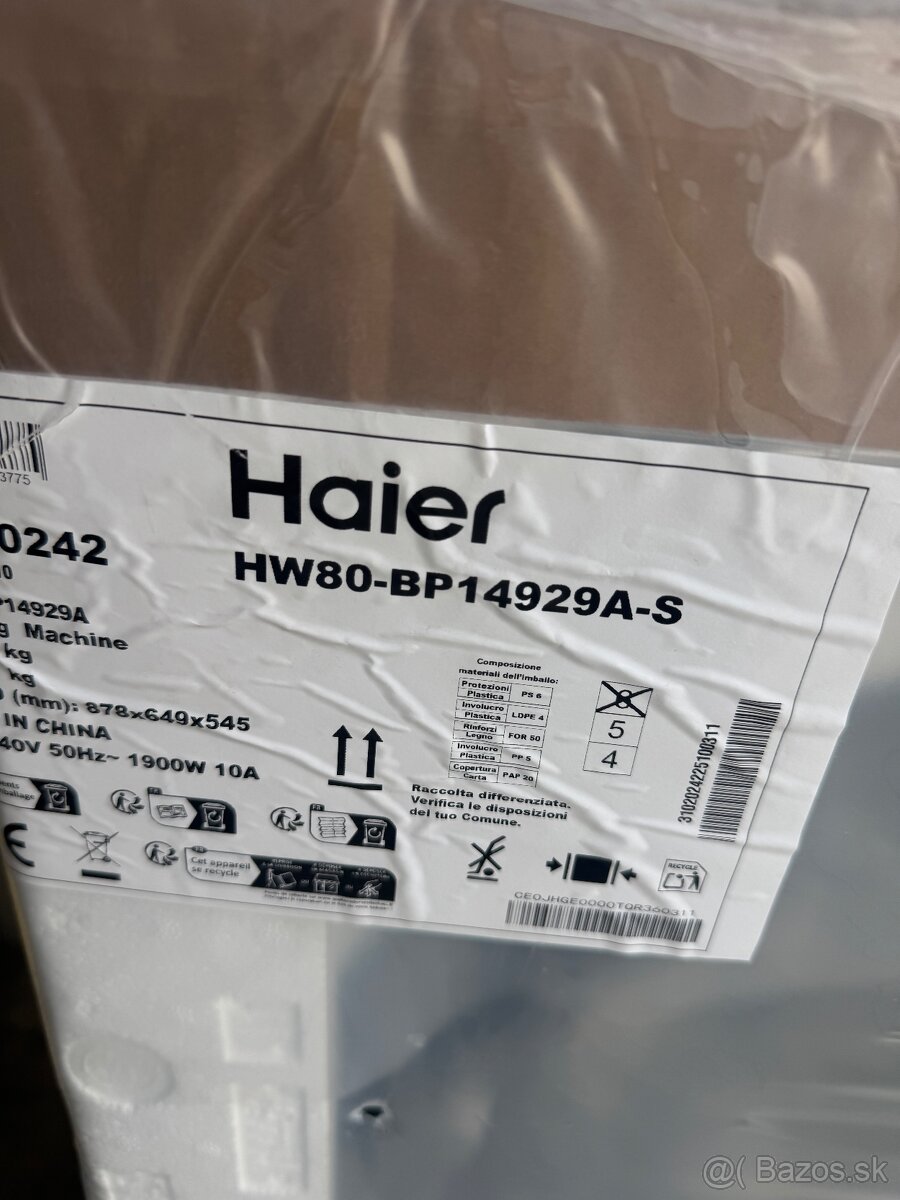 Práčka haier hw80-bp14929a-s - 3