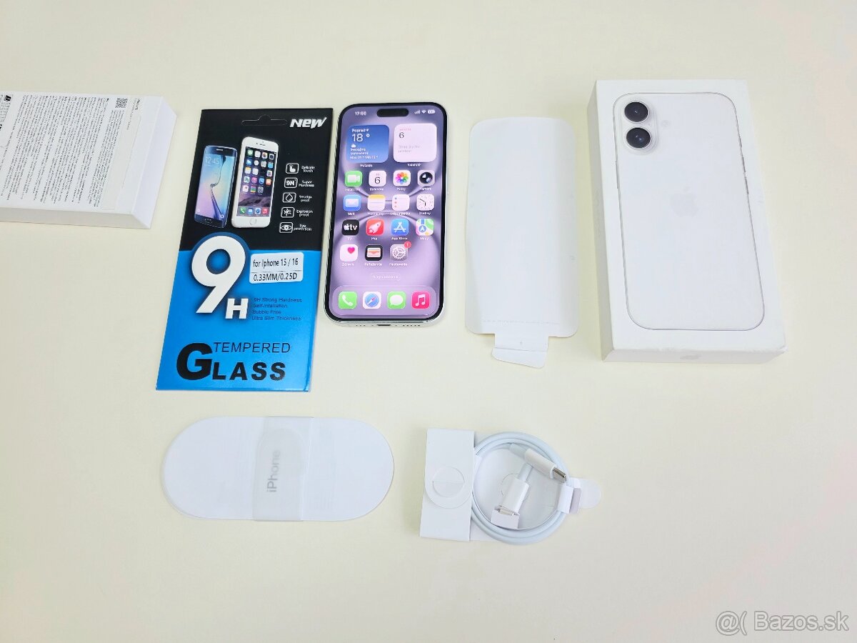 Apple iPHONE 16 WHITE 128GB,BATERKA 90% - 3