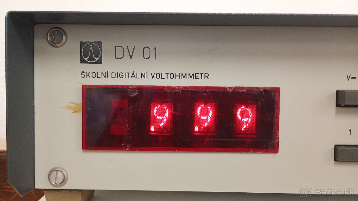 Školný digitálny voltmeter ohmeter Tesla DV01 digitron - 3