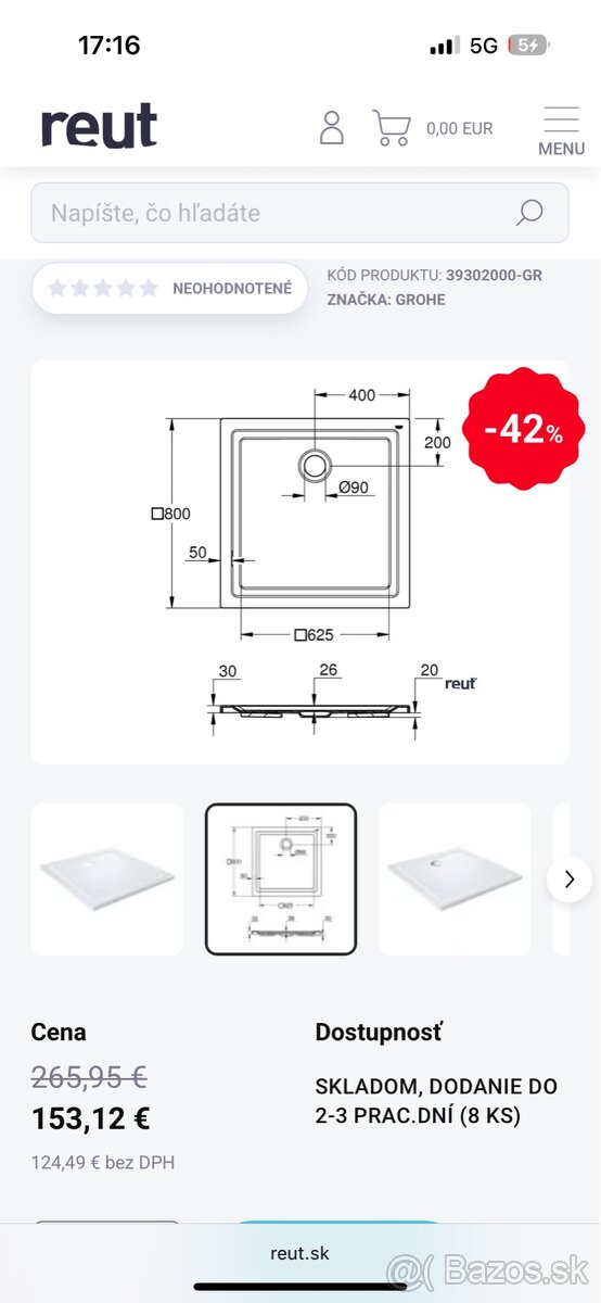 Sprchova vanička Grohe - 3