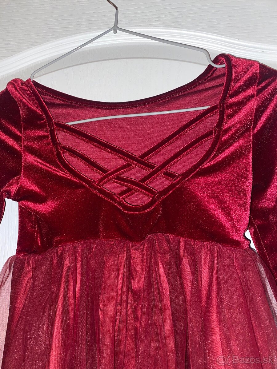 Shein bordove saty velkost 128 - 3