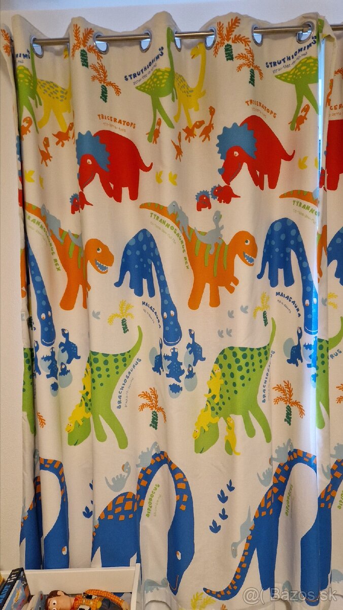 Detský záves Dino by Catherine Lansfield, 168x183 - 3