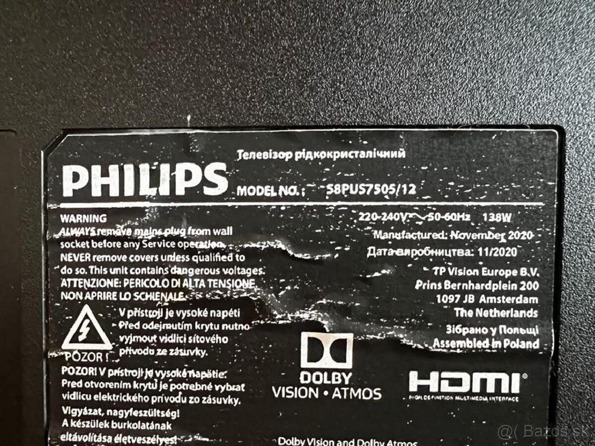 UK UltraHD Smart TV Philips 58PUS7505/12 - 3