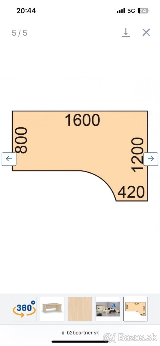 Písací kancelársky stôl - 3