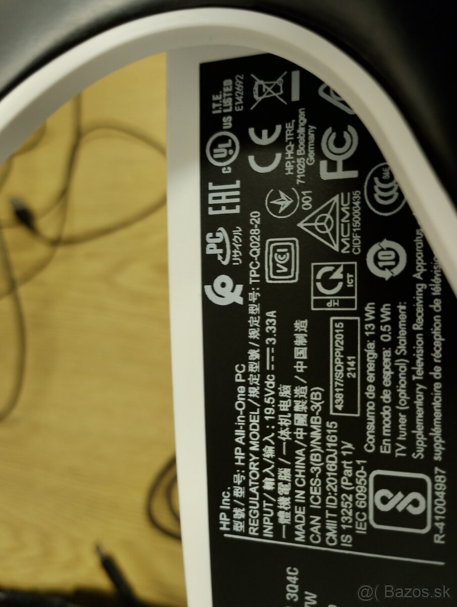 HP iNSIDE All-in-One 21,5" CPU 1,66GHz - 3