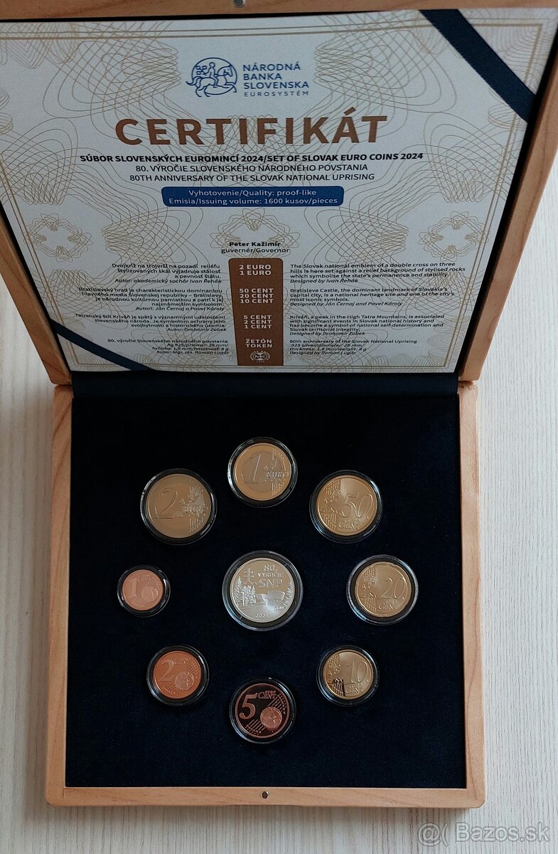 Sada proof 2024 SNP v drevenej kazete - 3