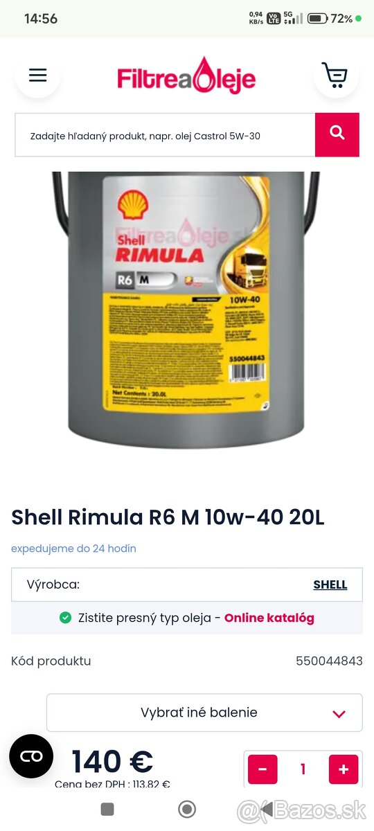 Motorový olej Shell Rimula R6 M 10w40 - 3