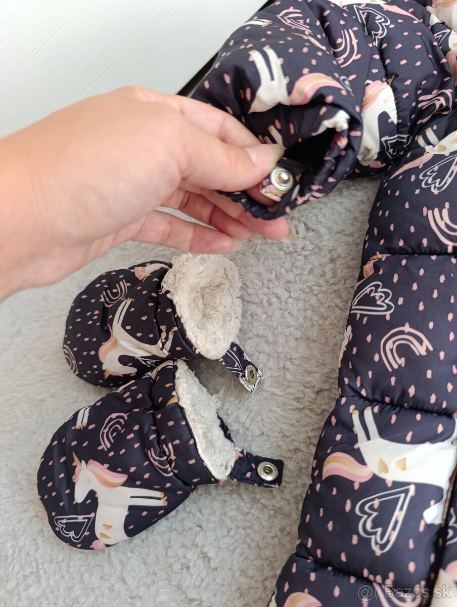 Zimný overal a bunda 92 (18-24m) - 3