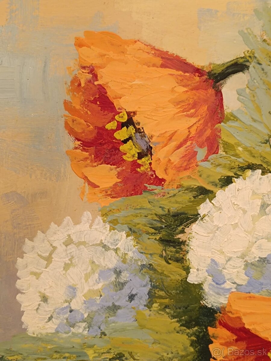 Obraz Julie Zemanová, Vlčí máky, olej 64x77 - 3