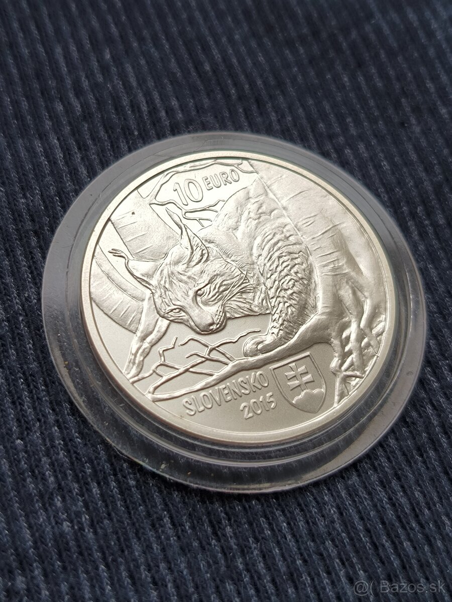 Strieborná 10 Euro 2015 - Bukové Pralesy - BK - UNESCO - 3