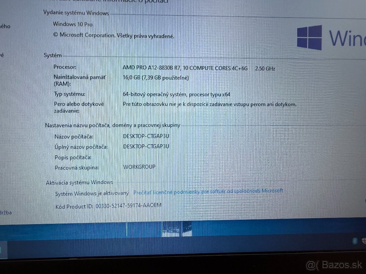 Notebook Lenovo A475, A12, SSD 256 GB, 16 GB RAM, HD - 3