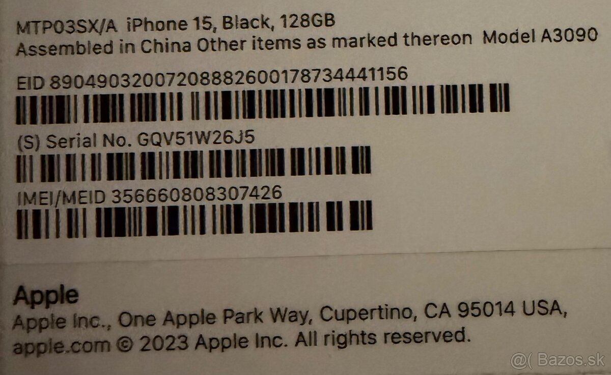 Apple iPhone 15 Black 128GB - 3