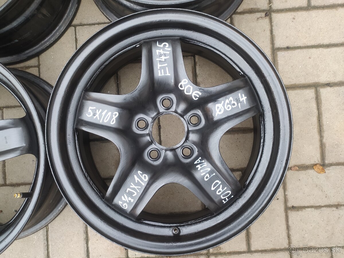 5x108 r16 plechové disky - 3