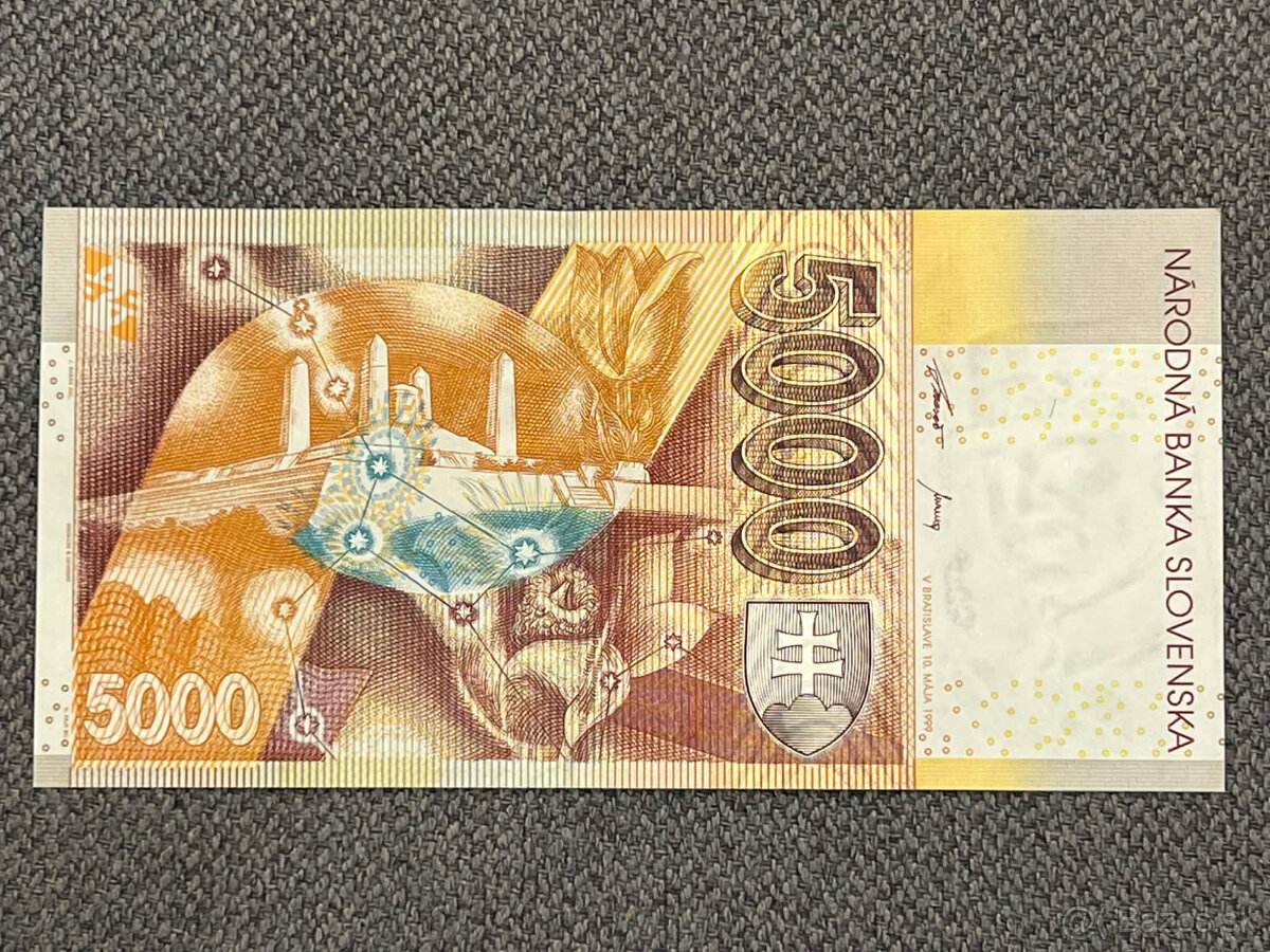 Slovenské bankovky 5000 SK - 3