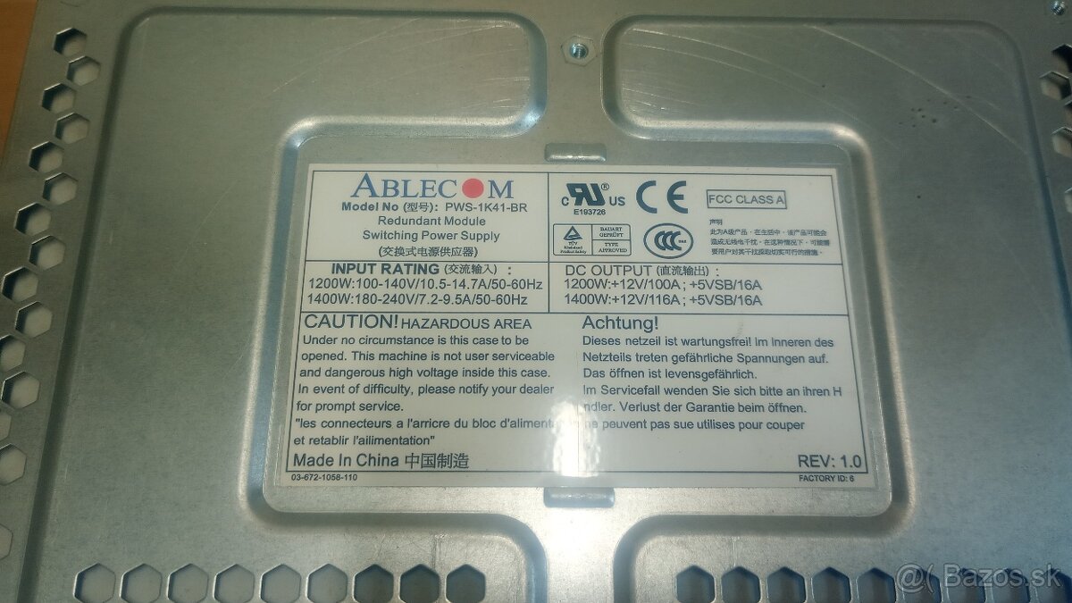 Zdroj Supermicro PWS-1K41-BR, 1400W - 3
