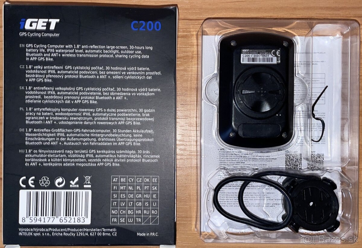 Predám cyklopočitač iGET C200, GPS, plus senzor ASPD70 - 3